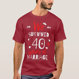 T-shirt Funny 40e anniversaire de MariageCadeaux pour