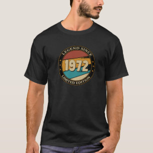 T-shirt Funny 50E Légende Depuis 1972 Retro Vintage 50 Ann