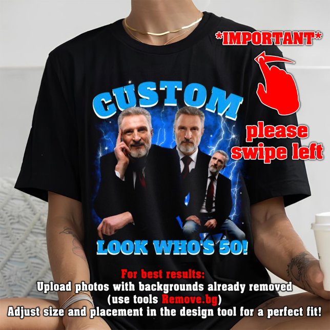 T-shirt Funny 50th Birthday Shirt, Look Who's 50!, bootleg (Créateur téléchargé)
