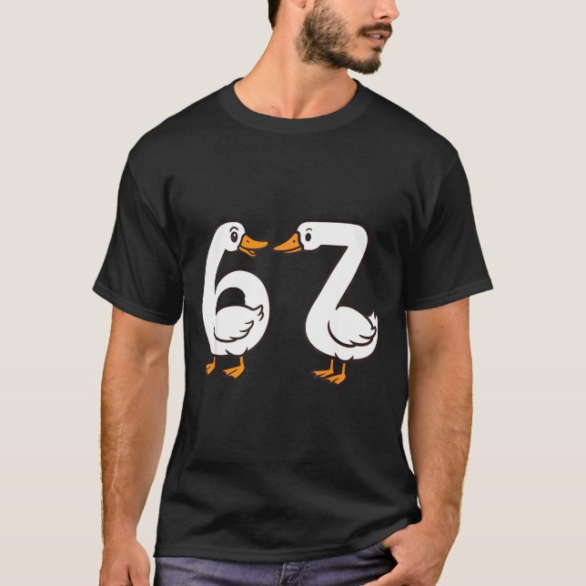 T-shirt Funny 67 Goose Silly Brain Rot Teacher Gen Alpha S (Devant)