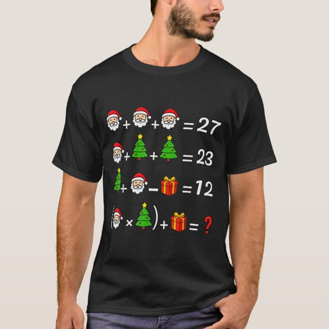T-shirt Funny 67 Meme Christmas Math Teacher Santa Six Sev (Devant)
