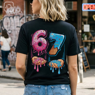 T-shirt Funny 67 Meme Donut Ice Cream Gen Alpha Slang