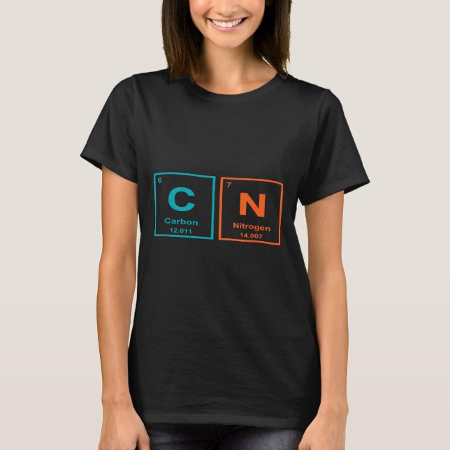 T-shirt Funny 6 7 Periodic Table Carbon Nitrogen Humor  (Devant)