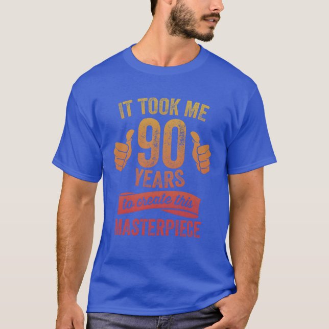 T-shirt Funny 90 Years Old Joke 90th Birthday Gag Pun frie (Devant)