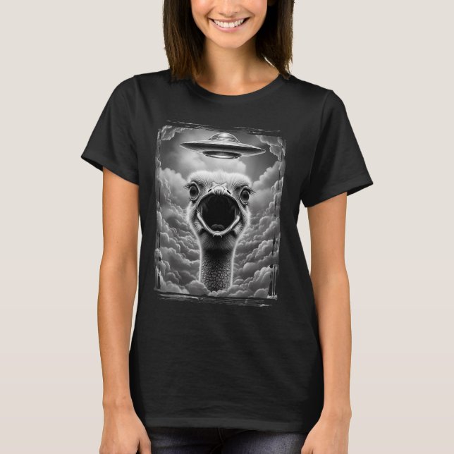 T-shirt Funny Alien Turkey Ufo Selfie Thanksgiving Men Wom (Devant)