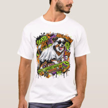 Funny American Shepherd Ghost Skateboard Halloween