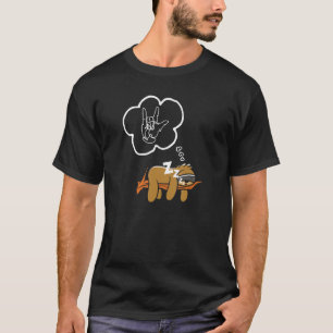 T-shirt Funny American Sign Language Sloth Asl