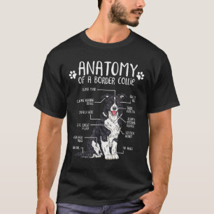 T-shirt Funny Anatomie Bordure Collie Amoureux des chiens 