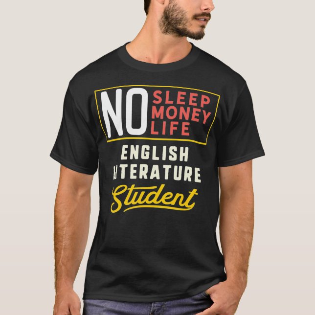 T-shirt Funny Anglais Littérature Major Cadeau étudiant (Devant)