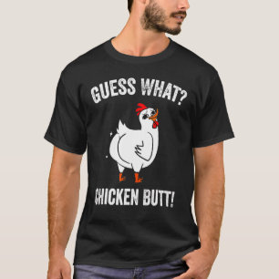 T-shirt Funny Animal Guess What Chicken Butt Cute Chickens