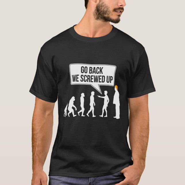 T-shirt Funny Anti-trump Evolution Litical Humor  (Devant)