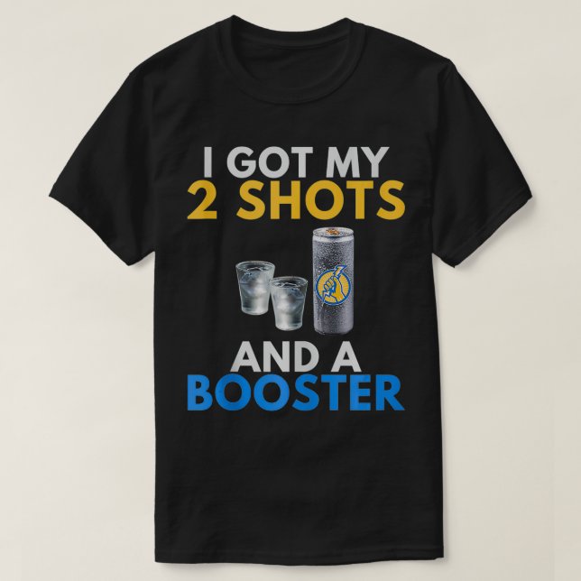 T-shirt Funny Anti Vaccine Obtient Mes 2 Volets Vodka Ener (Design devant)