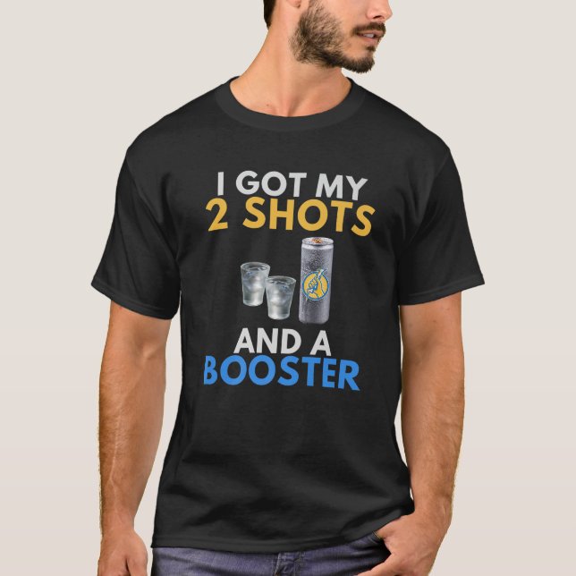 T-shirt Funny Anti Vaccine Obtient Mes 2 Volets Vodka Ener (Devant)