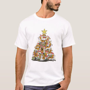 T-shirt Funny arbre de Noël beagle pour amoureux de les ch