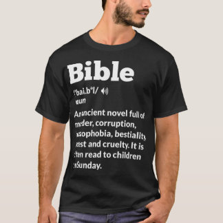 T-shirt Funny Atheist AntiReligion Atheism Bible family