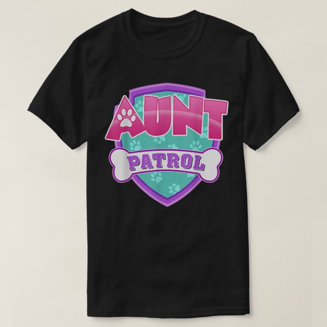 T-shirt Funny Aunt Patrol   (Design devant)