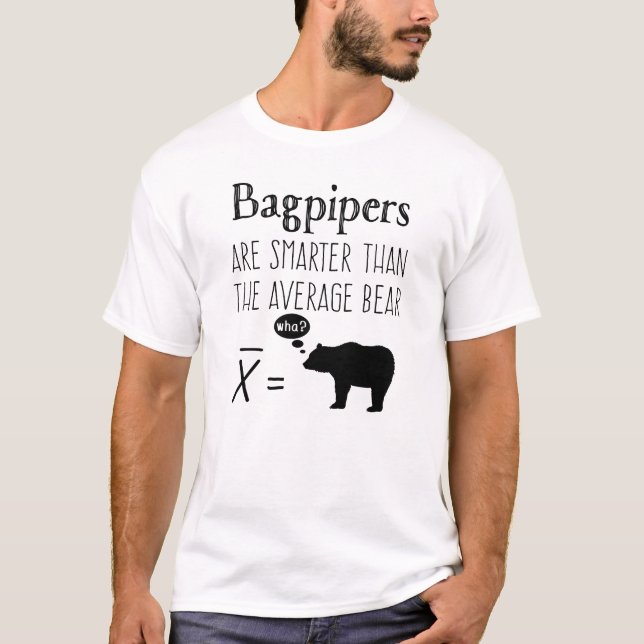 T-shirt Funny Bagpipes - Ours moyen (Devant)