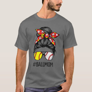 T-shirt Funny Ball Maman Correspondance Baseball Softball
