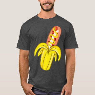 T-shirt Funny banana hot dog cadeau de saucisse