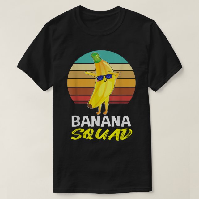 T-shirt Funny Banana Squad Retro Design (Design devant)
