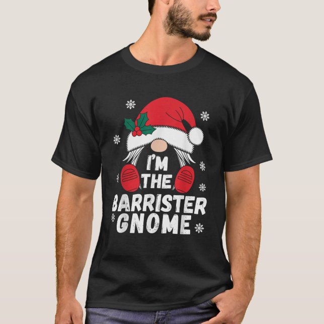 T-shirt Funny Barrister Gnome Family Matching Group Happy  (Devant)