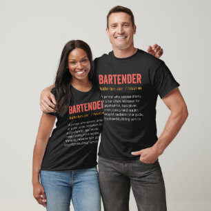 T-shirt Funny Bartender Définition