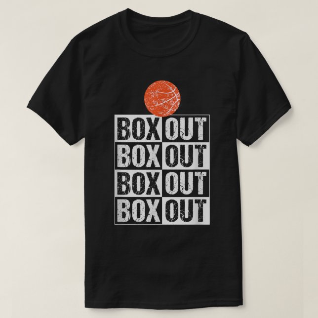 T-shirt Funny Basketball entraîneur T boîte à cadeaux Out  (Design devant)