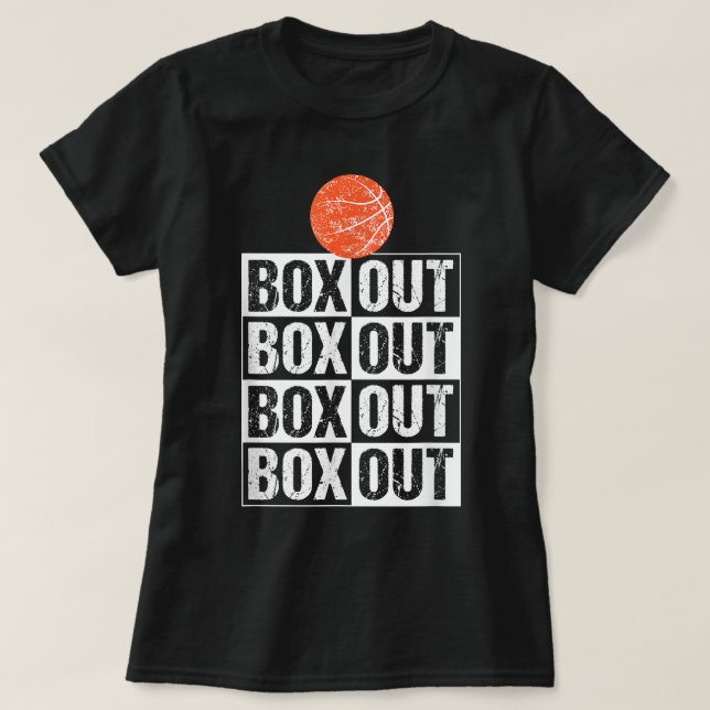 T-shirt Funny Basketball entraîneur T boîte à cadeaux Out  (Design devant)