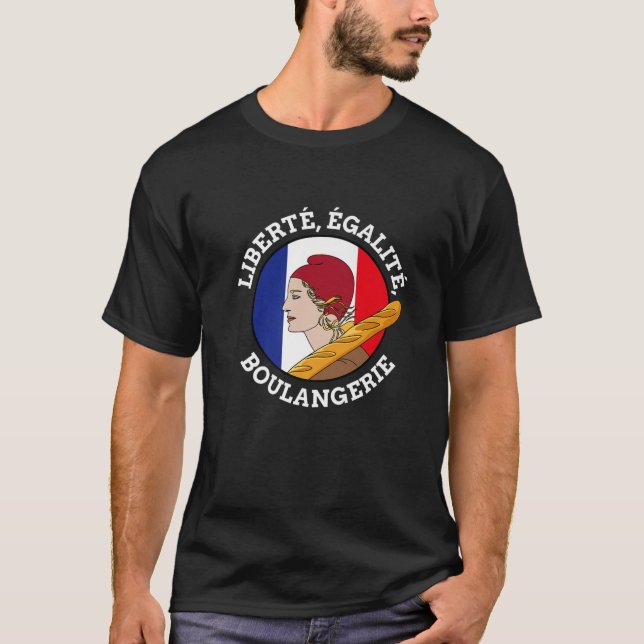 T-shirt Funny Bastille Day, Marianne De France, Révérend F (Devant)