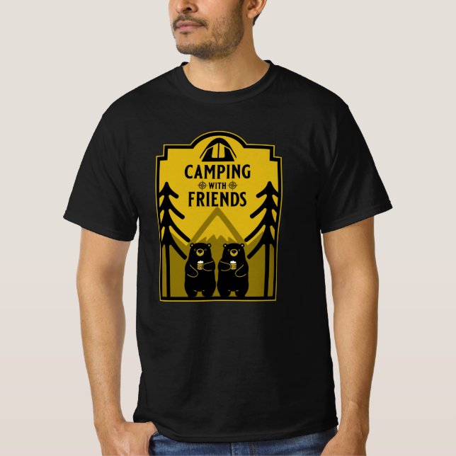 T-shirt Funny Bear Camp Adventure Canada (Devant)
