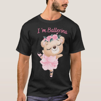 T-shirt Funny Bear Panda Ballerina pour Ballet loverballet