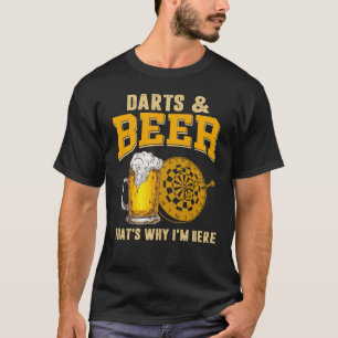 T-Shirt Funny Beer Fléchettes pour Joueur de Fléch