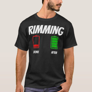 T-shirt Funny Before and After Rimming Apparel japan