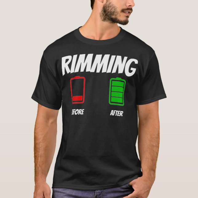 T-shirt Funny Before and After Rimming Apparel japan  (Devant)