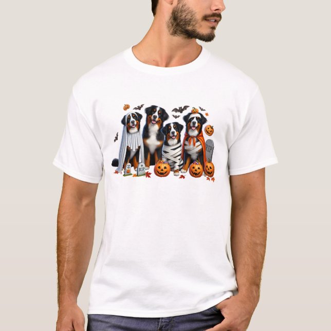 T-shirt Funny Bernese Mountain Dogs Halloween Amoureux des (Devant)