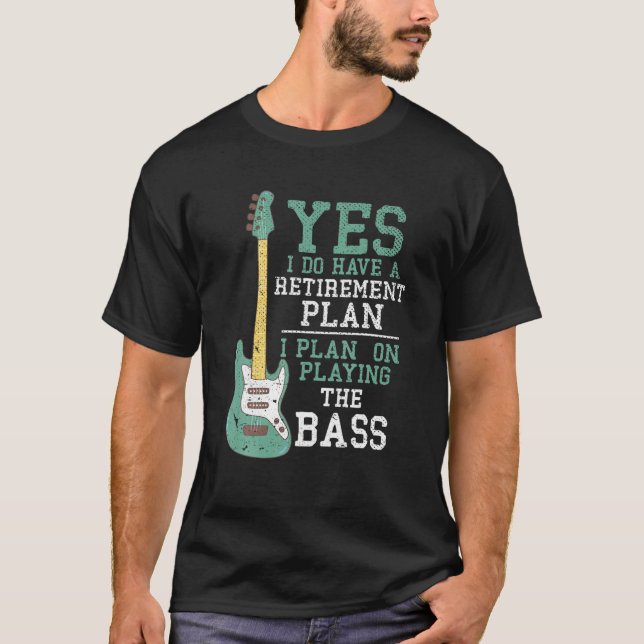 T-shirt Funny Bhelp Retraite Basse Guitariste Retraité Ba (Devant)