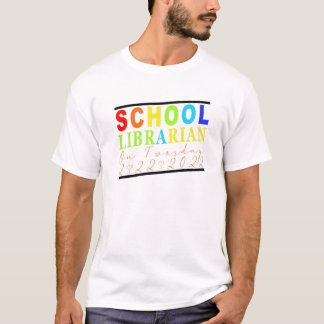 T-shirt Funny Bibliothécaire D'École Le Jour 2 22 22 Févri