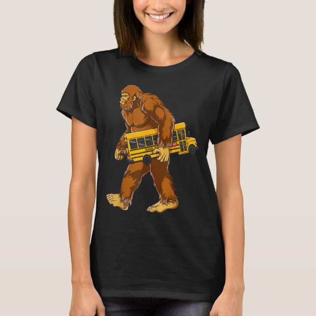 T-shirt Funny Bigfoot Bus Driver Sasquatch School Bus Love (Devant)