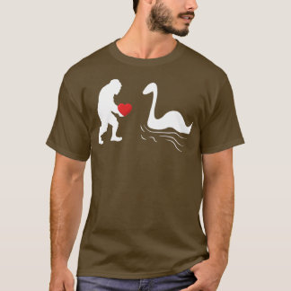 T-shirt Funny Bigfoot Holt Coeur Pour Les Sas De La Journé