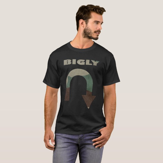 T-shirt FUNNY BIGLY CHEMISE HOMME MANHOOD FIDE ego CAMO (Devant entier)