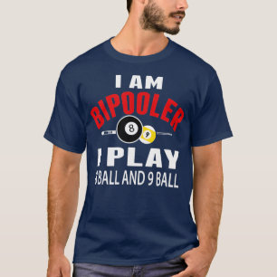 T-shirt Funny Billard Pool T I Jouer 8 balles et 9 balles