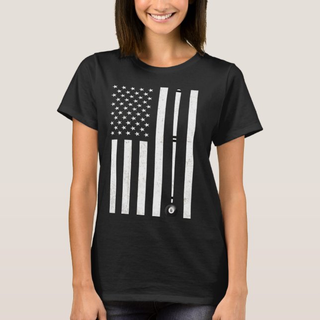 T-shirt Funny Billiard Pool Player Table Game (Devant)