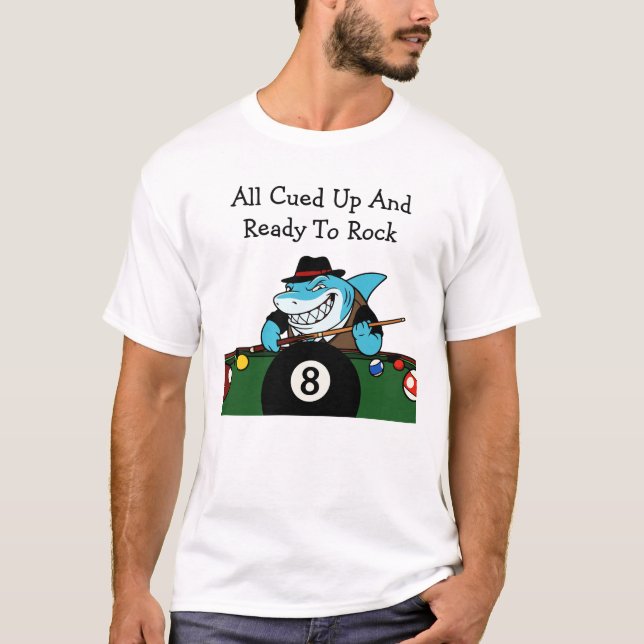 T-shirt Funny Billiards Theme Pool Hall  (Devant)