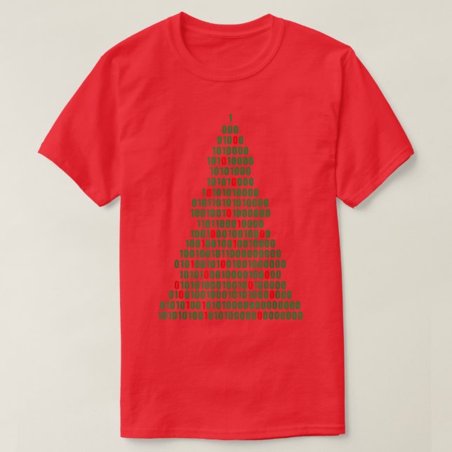 T-shirt Funny Binary Christmas Tree Ordinateur Programmate (Design devant)
