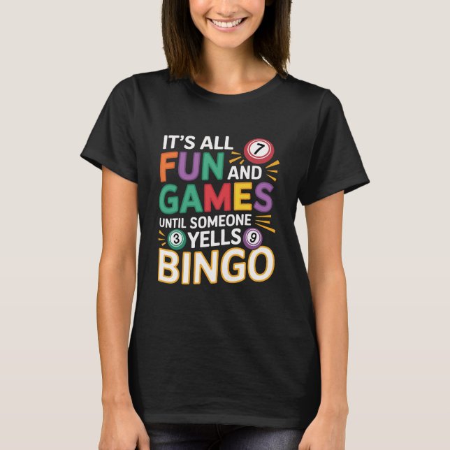T-shirt Funny Bingo Lover Design – Bingo Player Gift (Devant)
