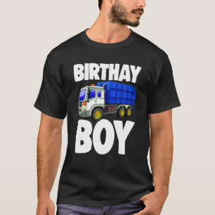 T-shirt Funny Birthday Boy Blue Garbage Truck Women Party