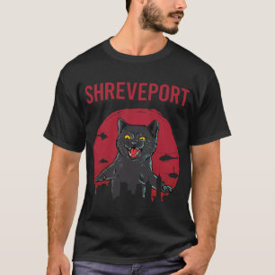 T-shirt Funny Black Cat Shreveport