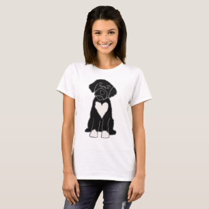 T-shirt Funny Black Portugais Water Dog