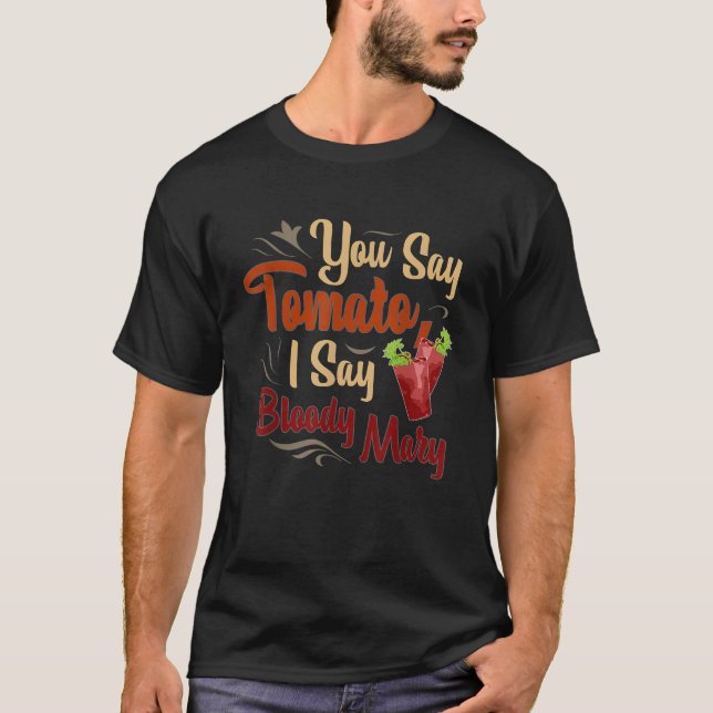 T-shirt Funny Bloody Mary Tomato Hommes femmes (Devant)