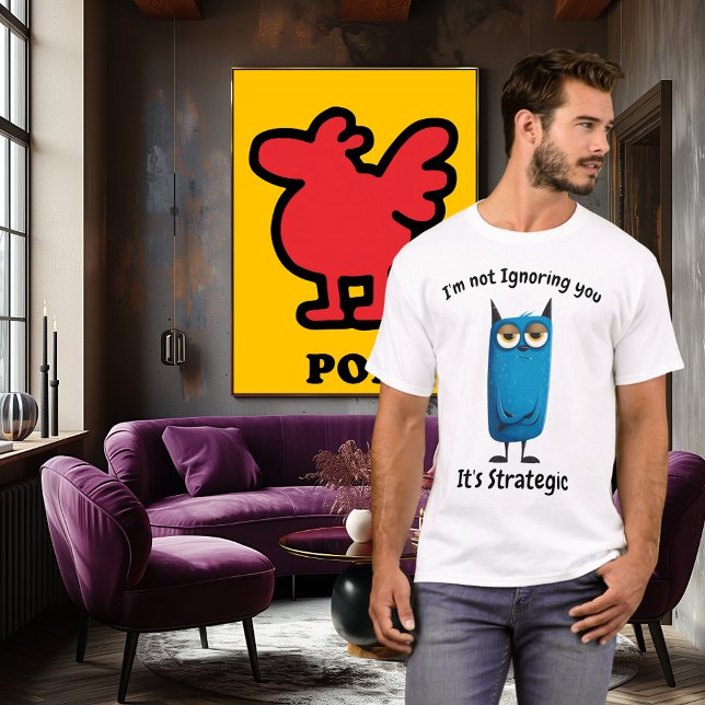 T-shirt Funny Blue Cat Design d'Humour original (Créateur téléchargé)